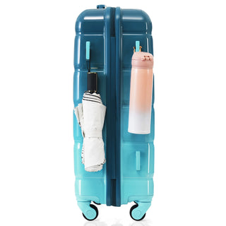 Luggage Set of 3, 20-inch with USB Port, Airline Certified Carry-on Luggage , ABS+PC Hard Shell Luggage with Spinner Wheels,blue Dweva