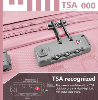 Luggage Sets 6 Piece with Duffel Bags, Hardside Expandable Suitcases with Spinner Wheels TSA Lock, Pink Dweva