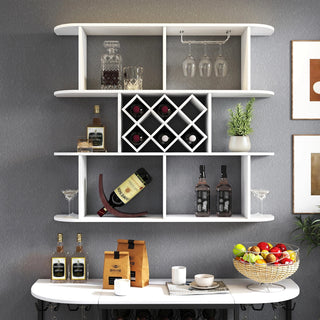 Large Wall Mounted 3 Tier Rustic Bottle Wine Rack,Multifunctional Wooden Wall Mounted Wine Rack,Storage Rack with Wine Glass Holder,mounted wall Storage winerack Rack for Home Bar Dining Room Decor Dweva