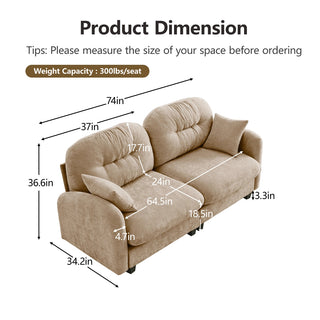 Loveseat Cloud Sectional Couches Dweva