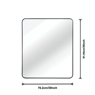 Black 30 "x36" Rectangular Bathroom Wall Mirror Dweva