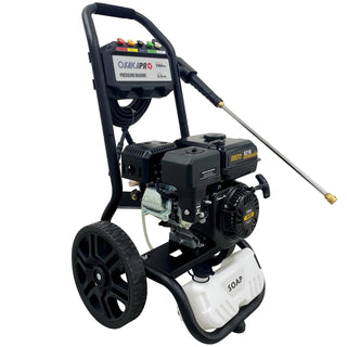 3500PSI Gas Pressure Washer, 2.5GPM Gas Powered High Pressure Washer with 212CC RATO Engine, 5PCS Adjustable Nozzles, Onboard Soap Tank, Spray Gun and Wand, Multi use. Black Color Dweva