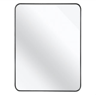 30x40 Inch Black Metal Framed Rectangular Bathrrom Mirror for Wall.(W2203134112) Dweva