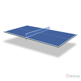7*4ft Blue Mid-Size Ping Pong Conversion Top Foldable & Portable Table Tennis Table Top for Indoor Games Dweva
