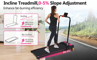 NEW Folding Walking Pad Under Desk Treadmill for Home Office -2.5HP Walking Treadmill With Incline 0.5-7.5MPH 300LBS Capacity Treadmill for Walking Running - Two Ways to Adjust Speed Dweva