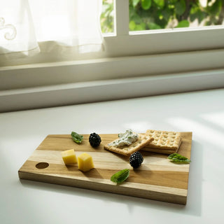 Handmade Teak Wood Cheese/Bread Board Asym-8X10" Dweva