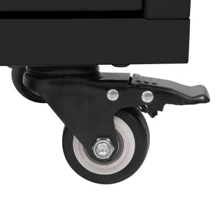 K&K 56.5'' Kitchen Island with Drop Leaf, Power Outlet, Embossed Vertical Stripe Rolling Kitchen Cart on Wheels with 4 Doors , 5 Deep Drawers and Adjustable Shelves, for Kitchen, Dining Room, Black Dweva