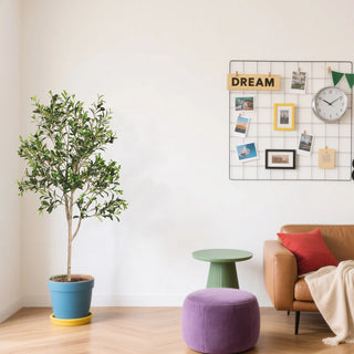 5FT Assembled Artificial Tree Olive Tree with Branches and Fruits Faux Greenery for Indoor Home and Office Decoration 1pc/set Dweva