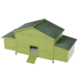 11.12 ft² Large Wooden Chicken Coop with 2 Free-Range Doors, 2 Nesting Boxes & Perch – Outdoor Hen House Poultry Cage Dweva