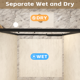 44-48" W × 72" H Tempered Glass with Explosion Proof Film, Aluminum Frame Double Sliding Shower Door, "1/4 (6 mm), Stainless Steel handle, Matte Black Dweva