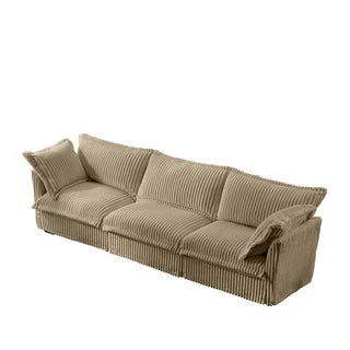 Slipcovered Fluffy Sofa - 3 Seat Dweva