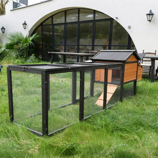 Wooden Chicken Coop, Large Outdoor Hen House with Nesting Box Poultry Cage, Rabbit Hutch Bunny Cage , Waterproof for Outdoor Backyard Dweva