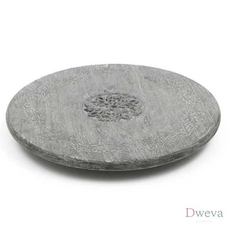 Broerine Handmade Mango Wood Lazy Susan Serving Plate Dweva