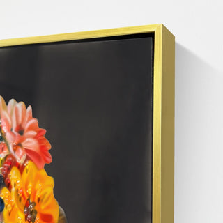 Abstract Art Wall Decor: Stylish Cheetah in Leopard Print Suit with Sunglasses and Hat Featuring Flower - Unique Modern Canvas Painting for Living Room, Bedroom, Office decorative picture Dweva