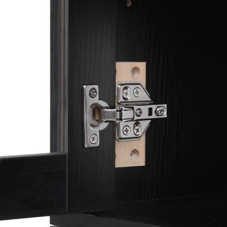 K&K 71" Tall Arched Kitchen Pantry Cabinet with 2 Large Drawers, Modern Farmhouse Kitchen Storage Cabinets with Adjustable Shelves, Glass Door, Wood Versatile Cupboard for Kitchens, Dining Room, Black Dweva