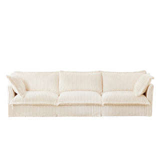 Slipcovered Fluffy Sofa - 3 Seat Dweva