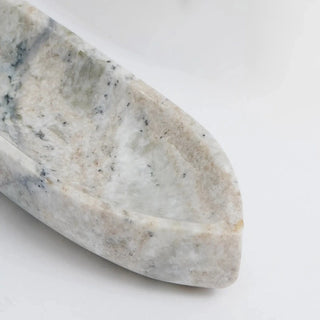 Anchill Realism Sleek White Marble Tray – Handmade Elegant Platter for Stylish Serving-16X2.5X1.5" Dweva