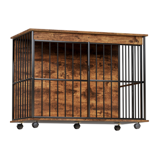 Dog Crate Furniture , Large Dog Cage Furniture with Tray for Medium Large Dogs, Wooden Dog Kennel Furniture Dweva
