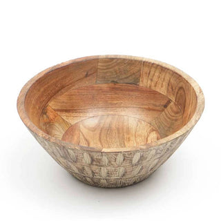 Handcrafted Mango Wood Bowl Elegant Table Centerpiece/Serving Bowl Dweva