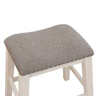 White Oak and Grey Linen Living Room Chair