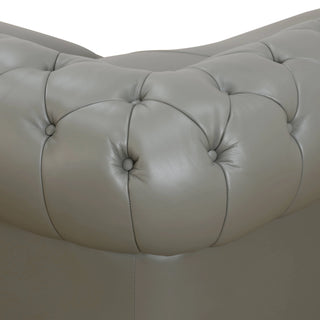 89" Dark Grey Cow Top Leather 2-Piece Living Room Sofa Set