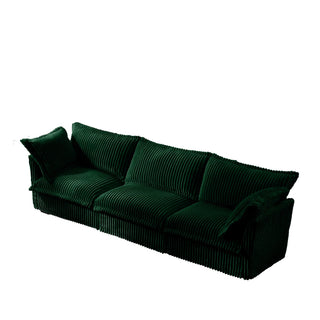 Slipcovered Fluffy Sofa - 3 Seat Dweva