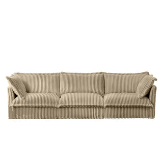 Slipcovered Fluffy Sofa - 3 Seat Dweva