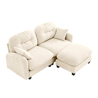 Mira Loveseat With Ottoman Dweva