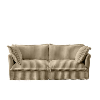 Slipcovered Fluffy Sofa - 2 Seat Dweva