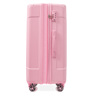 Hardshell Luggage, Lightweight Durable ABS Suitcases with Double Wheels, Expandable 28-inch Checked Luggage 28" (Pink) Dweva
