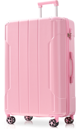 Hardshell Luggage, Lightweight Durable ABS Suitcases with Double Wheels, Expandable 28-inch Checked Luggage 28" (Pink) Dweva