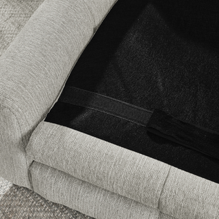 Soft and comfortable pet bed for big and oversized dogs, durable elevated dog sofa bed, comfortable dog sofa, modern and fashionable linen fabric dog sofa-Beige Dweva