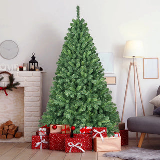 6FT PVC Christmas Tree with 280 WiFi Music Sync LED Lights – App Control, 917 Tips, Hinged Branches, Dual-Color Effects, Metal Stand Dweva