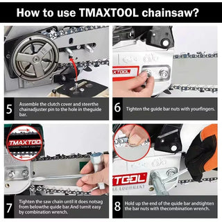 TMAXTOOL 62cc Powerful 20 inch Gas Chainsaw with 2 Stroke - Perfect for Pruning, Limbing, and Sawmill Operations-black Dweva