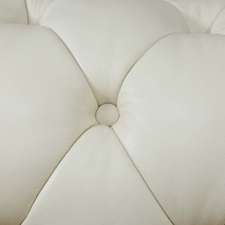 Off-White Cow Top Leather 3-Piece Living Room Sofa Set