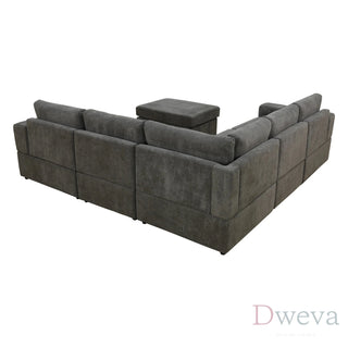 Haven 6-Piece Pineapple Fabric Modular Sectional Sofa Set Dweva