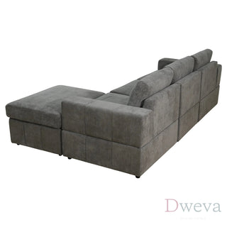 Haven 5-Piece Pineapple Fabric Modular Sectional Sofa Set Dweva