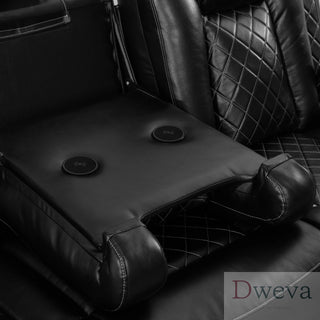 CineLuxe 3-Piece Breathing Leather Recliner Set Dweva