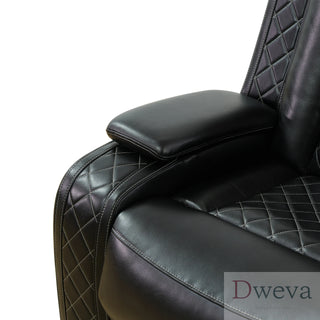 CineLuxe 3-Piece Breathing Leather Recliner Set Dweva