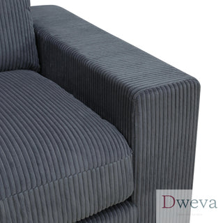 Haven 7-Piece Corduroy Modular Sectional Sofa Set Dweva