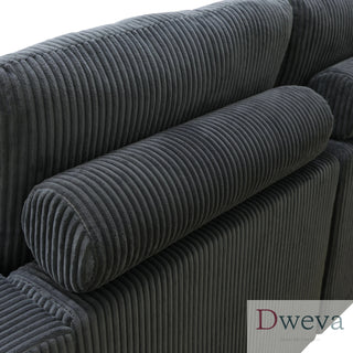 Haven 7-Piece Corduroy Modular Sectional Sofa Set Dweva