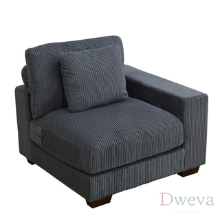 Haven 7-Piece Corduroy Modular Sectional Sofa Set Dweva