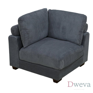 Haven 7-Piece Corduroy Modular Sectional Sofa Set Dweva