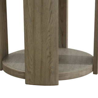 Walnut MDF and Oak Living Room Side Table Karo Home
