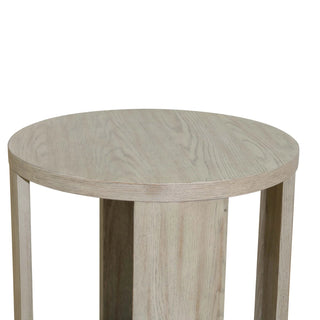 Walnut MDF and Oak Living Room Side Table Karo Home