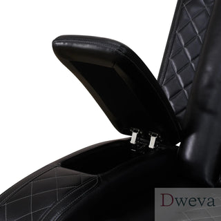 CineLuxe 3-Piece Breathing Leather Power Recliner Sectional Sofa Dweva