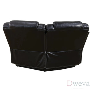 CineLuxe 3-Piece Breathing Leather Power Recliner Sectional Sofa Dweva