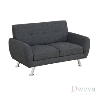 Kendall Tufted Linen Loveseat Dweva