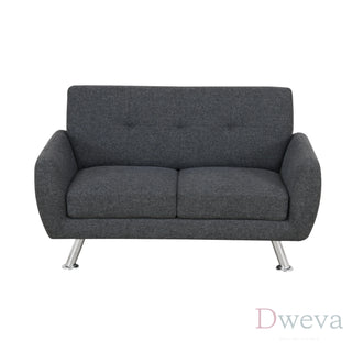 Kendall Tufted Linen Loveseat Dweva