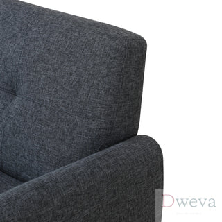 Kendall Tufted Linen Sofa Dweva